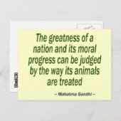 Carte Postale Citation du Mahatma Gandhi (Devant / Derrière)