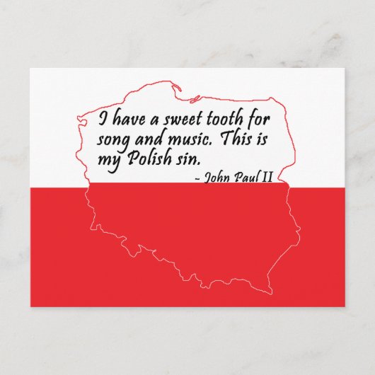 Carte Postale Citation du pape Jean-Paul II (Devant)