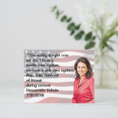 Carte Postale Citation du représentant Tulsi Gabbard d'Hawaii (Debout devant)