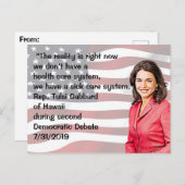 Carte Postale Citation du représentant Tulsi Gabbard d'Hawaii (Devant / Derrière)