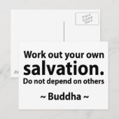 Carte Postale Citation du salut de Bouddha (Devant / Derrière)