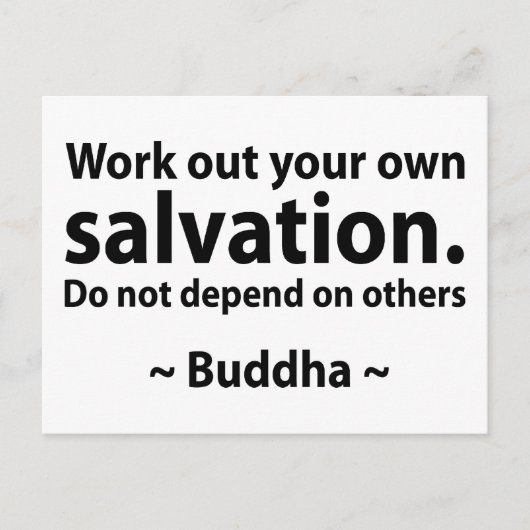 Carte Postale Citation du salut de Bouddha (Devant)