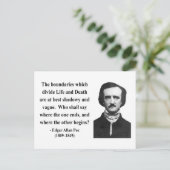 Carte Postale Citation Edgar Allen Poe 10b (Debout devant)