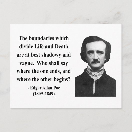 Carte Postale Citation Edgar Allen Poe 10b (Devant)