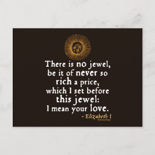 Carte Postale Citation Elizabeth I "Golden Speech"