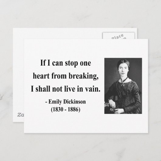 Carte Postale Citation Emily Dickinson 6b (Devant / Derrière)