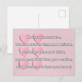 Carte Postale Citation Empath Bravery Positive Encouragement (Devant / Derrière)