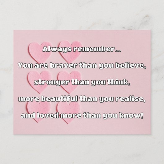 Carte Postale Citation Empath Bravery Positive Encouragement (Devant)