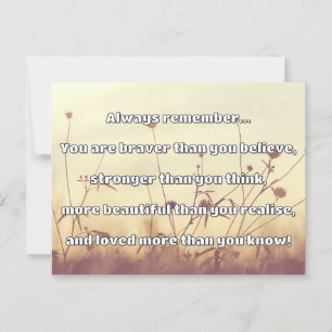 Carte Postale Citation Empath Bravery Positive Encouragement