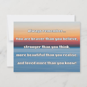 Carte Postale Citation Empath Bravery Positive Encouragement