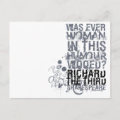Carte Postale Citation En Bois Richard III (B&W) (Devant)