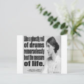 Carte Postale Citation fantomatique de Virginia Woolf (Debout devant)