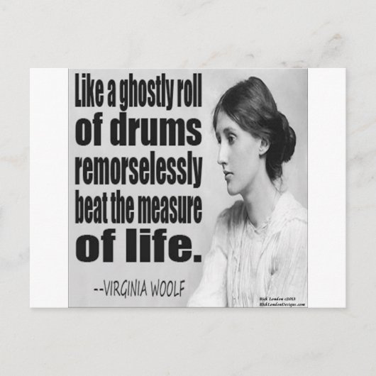 Carte Postale Citation fantomatique de Virginia Woolf (Devant)