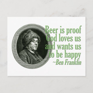 Carte Postale Citation Franklin Beer