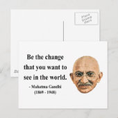 Carte Postale Citation Gandhi 1b (Devant / Derrière)