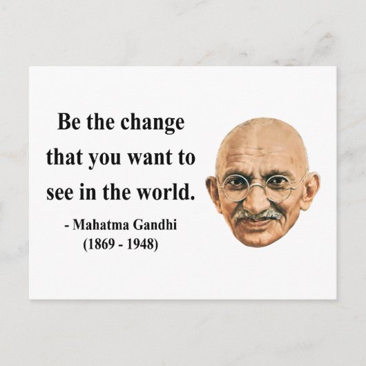 Carte Postale Citation Gandhi 1b (Devant)