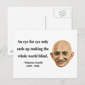 Carte Postale Citation Gandhi 3b (Devant / Derrière)