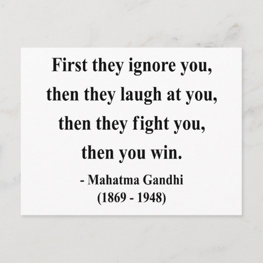 Carte Postale Citation Gandhi 5a (Devant)