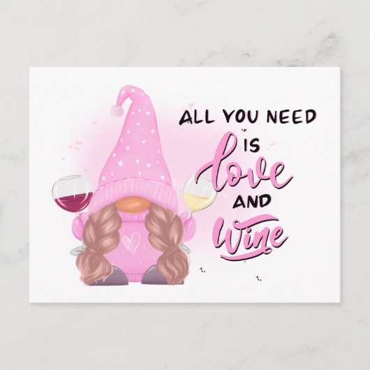 Carte Postale Citation Gnome Vin (Devant)