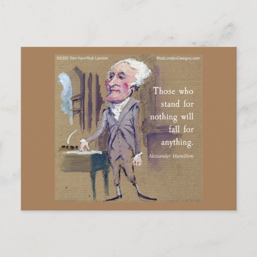 Carte postale citation graphique de Hamilton "Tomb (Devant)