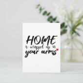 Carte postale Citation 'Home Is' (Debout devant)