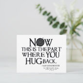 Carte Postale Citation "Hug Back" Surnaturel (Debout devant)