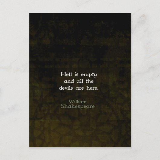 Carte Postale Citation humoristique de William Shakespeare Witty (Devant)