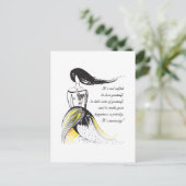 Carte Postale Citation illustrée de dame d'amour de soi inspiran (Debout devant)