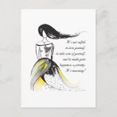 Carte Postale Citation illustrée de dame d'amour de soi inspiran (Devant)