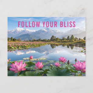 Carte Postale Citation Inspirant Fleurs Roses Bleues Bonheur Nat