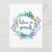 Carte Postale Citation Inspirante "Croyez En Vous-Même" (Devant)
