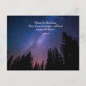 Carte Postale Citation Inspirante de Ciel Nocturne (Devant)