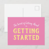 Carte Postale Citation Inspirante de Motivation pour le Succès (Devant / Derrière)