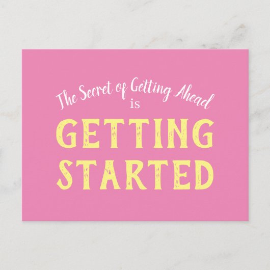 Carte Postale Citation Inspirante de Motivation pour le Succès (Devant)