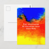 Carte Postale Citation Inspirante de Peinture à l'Eau Abstraite  (Devant / Derrière)