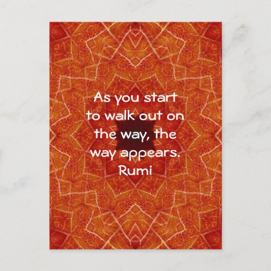 Carte Postale Citation Inspirante de Rumi sur la Foi (Devant)