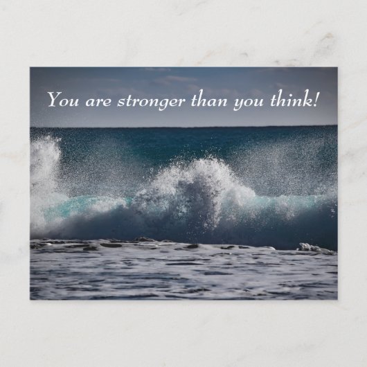 Carte Postale Citation inspirante des vagues océaniques dans la (Devant)