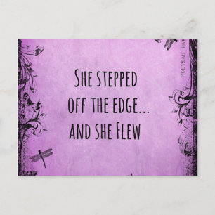 Carte Postale Citation inspirante : Elle s'est éloignée du bord