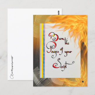 Carte Postale Citation inspirante Graver les pages de votre scri