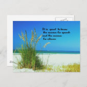 Carte Postale Citation inspirante Les sons du silence (Devant / Derrière)