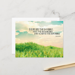 Carte Postale Citation inspirante "L'espoir voit l'invisible"