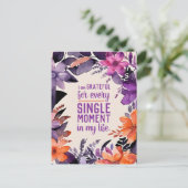 Carte Postale Citation Inspirante Motivation Gratitude Merci (Debout devant)