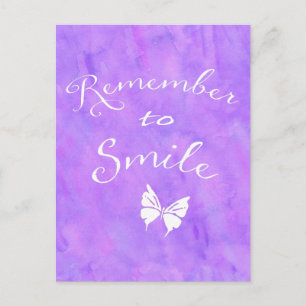 Carte Postale Citation Inspirante pour Se Souvenir de Sourire