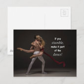 Carte Postale Citation Inspirante Romantique Couple de Ballet (Devant / Derrière)