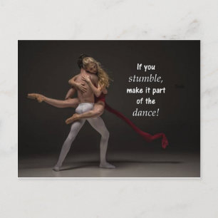 Carte Postale Citation Inspirante Romantique Couple de Ballet