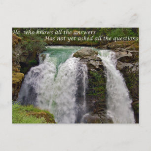 Carte Postale Citation inspirante sur la cascade