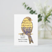 Carte Postale Citation inspirante sur les chansons Vie Mignonne  (Debout devant)