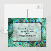 Carte Postale Citation Inspirante Sur L'Esprit De Bonté Et L'Âme (Devant / Derrière)