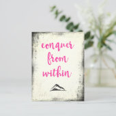 Carte Postale Citation Inspiration Conquer de la typographie (Debout devant)