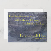 Carte Postale Citation Inspiration de Shakespeare (Devant / Derrière)